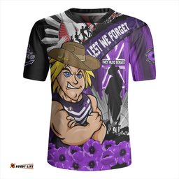 Fremantle ANZAC Day Honor Purple Valor And Spirit Rugby Jersey
