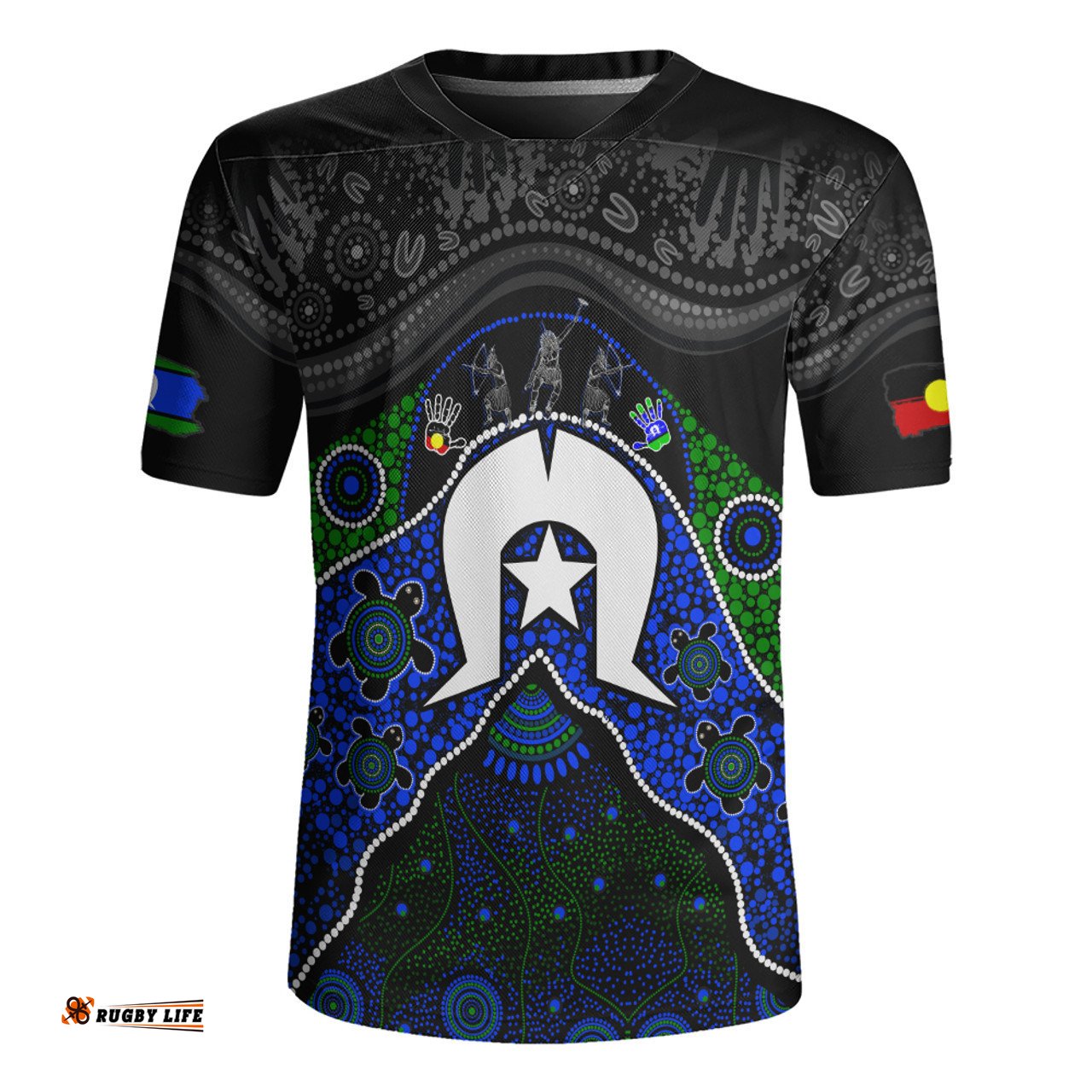 Indigenous Australian Aboriginal Torres Warrior Legacy NAIDOC Journey Rugby Jersey