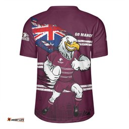 Manly Warringah Sea Eagles Custom For Die Hard Fan Australia Flag Scratch Style Rugby Jersey