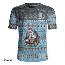 Cronulla Sutherland Sharks Christmas Custom Chrissie Spirit Rugby Jersey