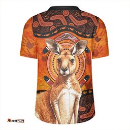 Indigenous Australian Aboriginal Kangaroo Spirit Dreaming Rugby Jersey