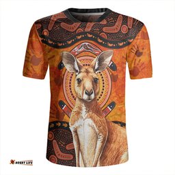 Indigenous Australian Aboriginal Kangaroo Spirit Dreaming Rugby Jersey
