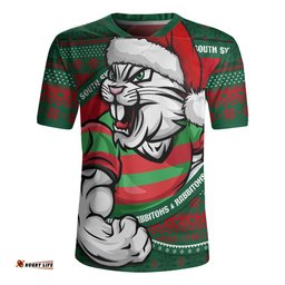 South Sydney Rabbitohs Ugly Knit Style For Christmas Game Fans Rugby Jersey