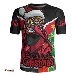 Essendon Santa Scoring Touchdown On Christmas Game Day Rugby Jersey