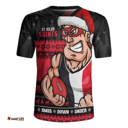 St Kilda Merry Christmas Down Under Footy Power Style Rugby Jersey