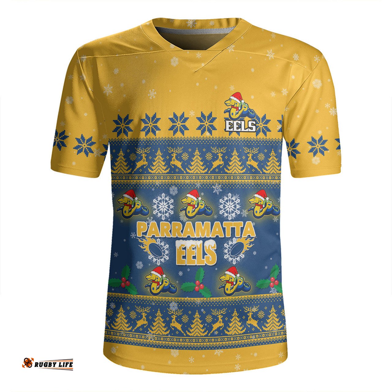 Parramatta Eels Christmas Custom Special Ugly Christmas Rugby Jersey