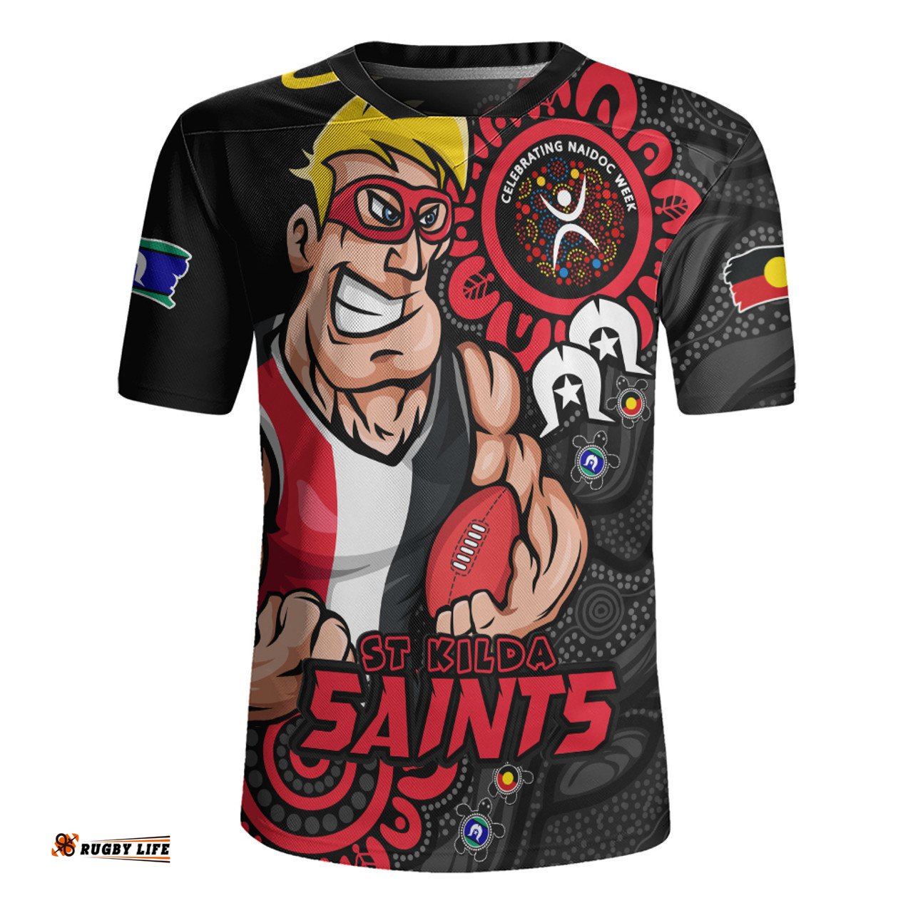 St Kilda Power Through Generations NAIDOC Edition Rugby Jersey