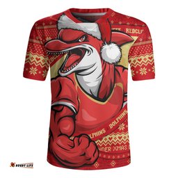 Redcliffe Dolphins Ugly Knit Style For Christmas Game Fans Rugby Jersey