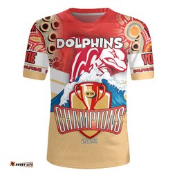 Redcliffe Dolphins Custom Talent Win Games But Teamwork And Intelligence Win Championships With Aboriginal Style Rugby Jersey