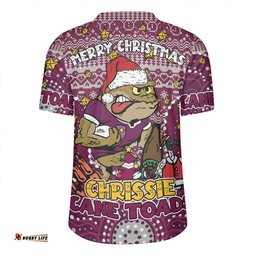 Queensland Cane Toads Christmas Custom Christmas Knit Patterns Vintage Jersey Ugly Rugby Jersey