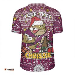 Queensland Cane Toads Christmas Custom Christmas Knit Patterns Vintage Jersey Ugly Rugby Jersey
