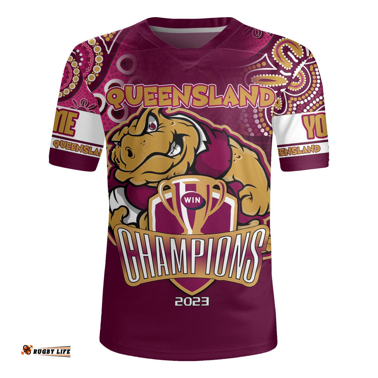 Cane Toads Custom Talent Win Games But Teamwork And Intelligence Win Championships With Aboriginal Style Rugby Jersey