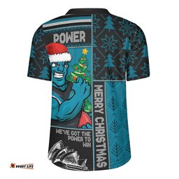 Port Adelaide Merry Christmas Knit Style Festive Spirit Rugby Jersey