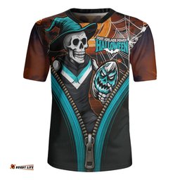 Port Adelaide Halloween Night Reaper Zipper Rugby Jersey
