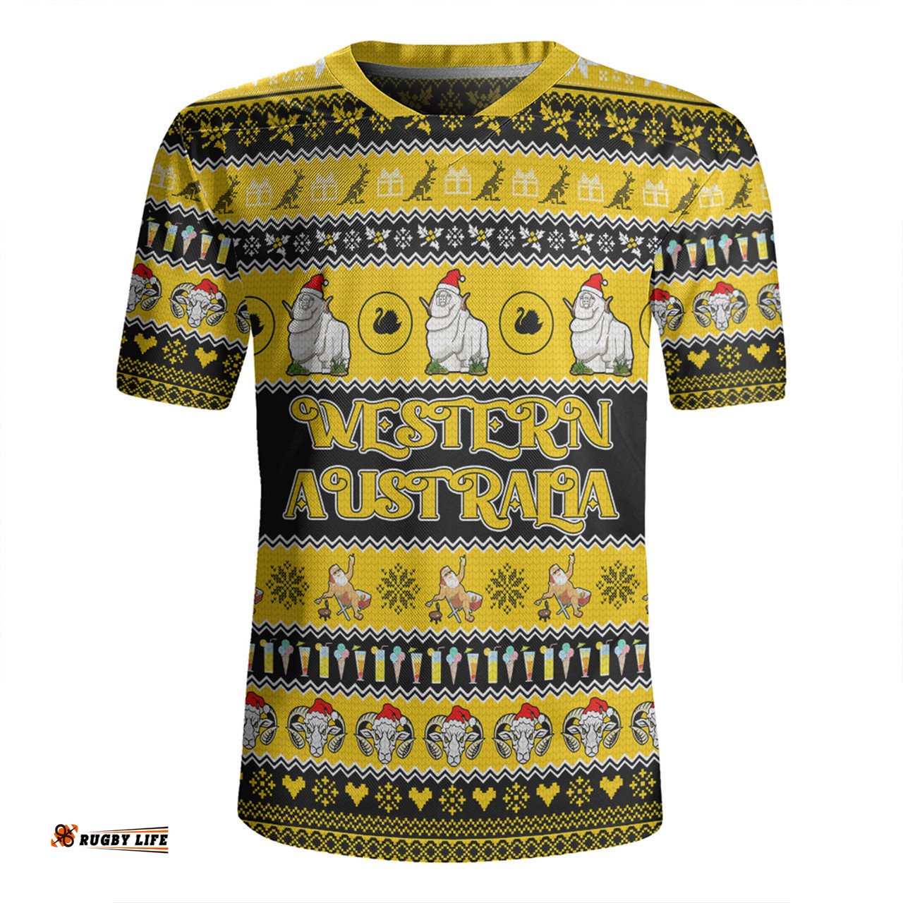 Western Australia Big Things Christmas Custom Giant Ram Rugby Jersey