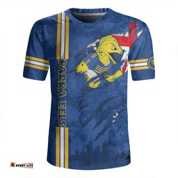 Parramatta Eels Happy Australia Day Flag Scratch Style Rugby Jersey
