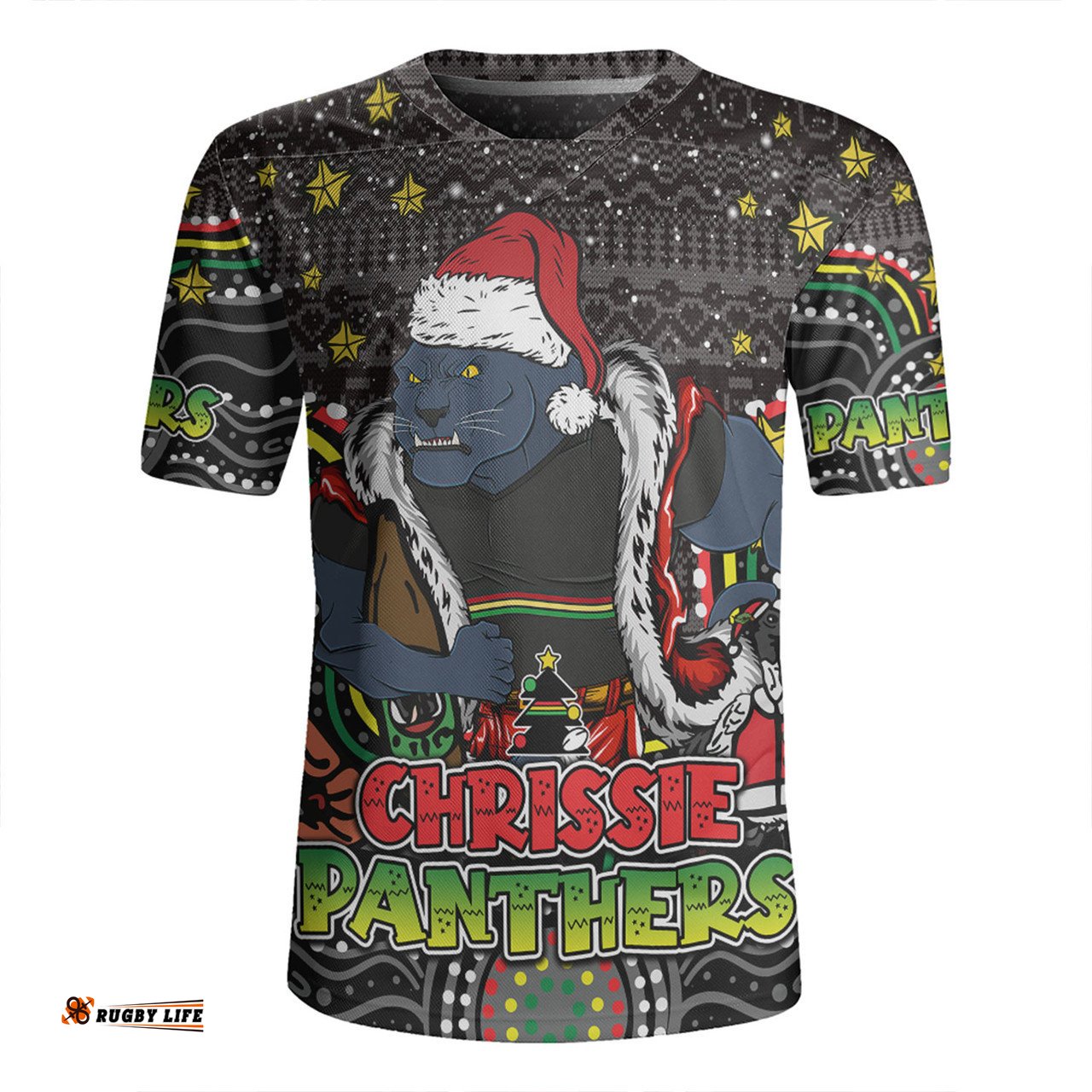 Penrith Panthers Christmas Custom Christmas Knit Patterns Vintage Jersey Ugly Rugby Jersey