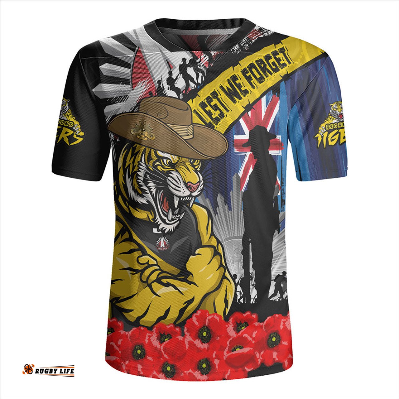 Richmond Anzac Day Honor United In Spirit Rugby Jersey