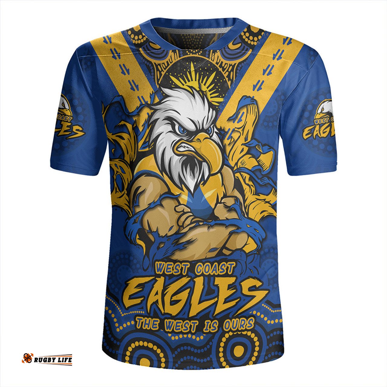 West Coast Eagles Ripped Legacy of the Game Rugby Jersey