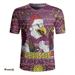 Manly Warringah Sea Eagles Christmas Custom Christmas Knit Patterns Vintage Jersey Ugly Rugby Jersey