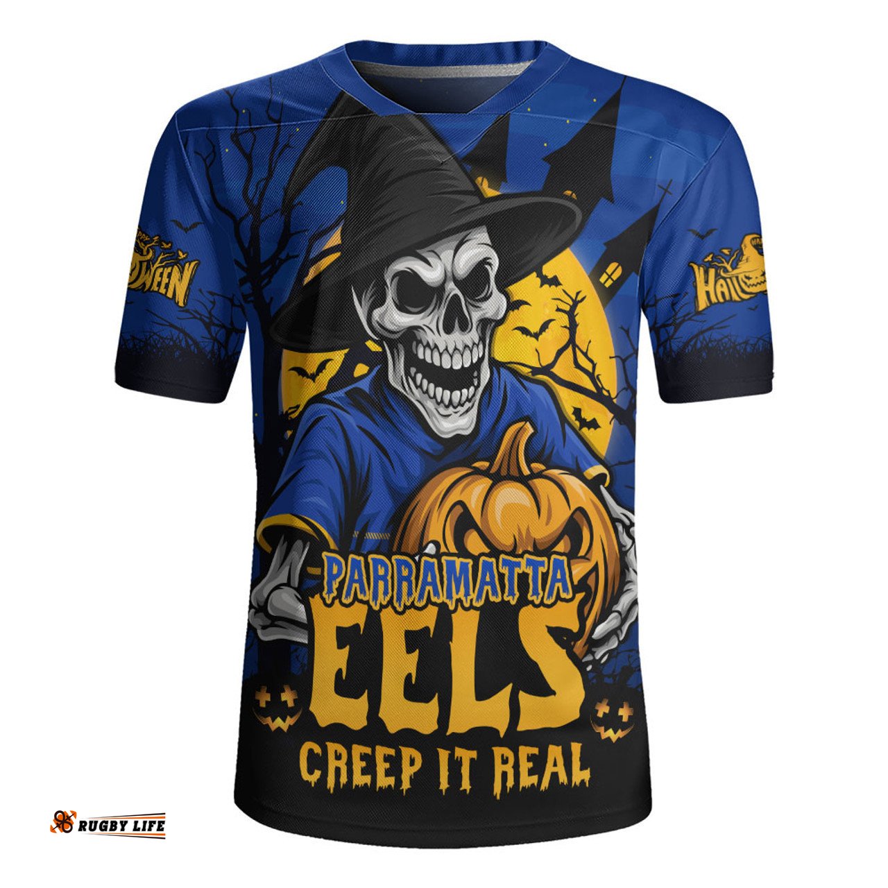 Parramatta Eels Dark Moon Rugby Halloween Battle Edition Rugby Jersey