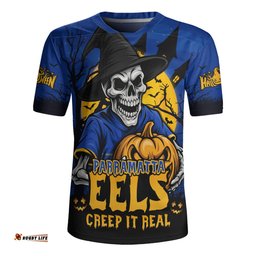 Parramatta Eels Dark Moon Rugby Halloween Battle Edition Rugby Jersey