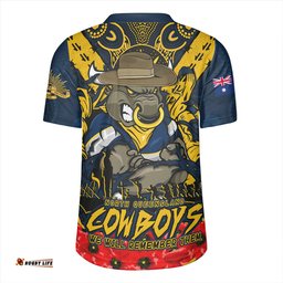 North Queensland Cowboys Ripped Legacy Of The Game The ANZAC Spirit Lives On Rugby Jersey