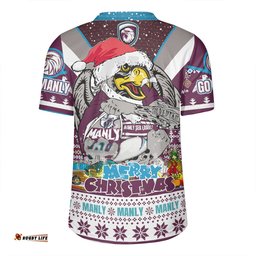 Manly Warringah Sea Eagles Christmas Custom Manly Santa Aussie Big Things Rugby Jersey