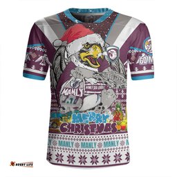 Manly Warringah Sea Eagles Christmas Custom Manly Santa Aussie Big Things Rugby Jersey