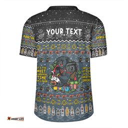 Penrith Panthers Christmas Custom Chrissie Spirit Black Rugby Jersey