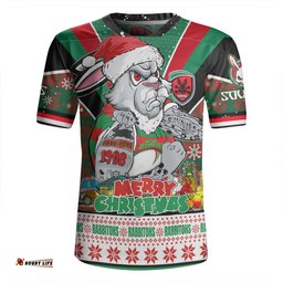 South Sydney Rabbitohs Custom South Sydney Rabbitohs Santa Aussie Big Things Rugby Jersey