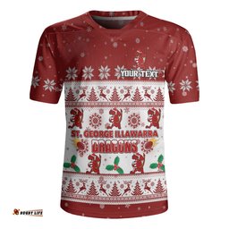 St. George Illawarra Dragons Christmas Custom Special Ugly Christmas Rugby Jersey