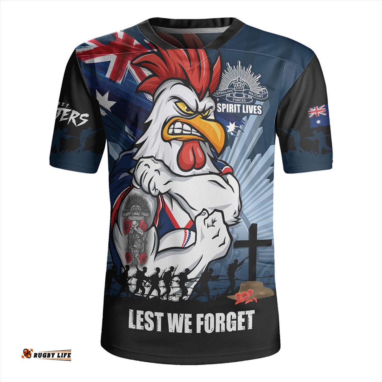 Sydney Roosters Fearless ANZAC Defender Rugby Jersey