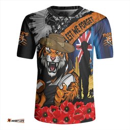 Wests Tigers United In Spirit Anzac Day Tribute Rugby Jersey