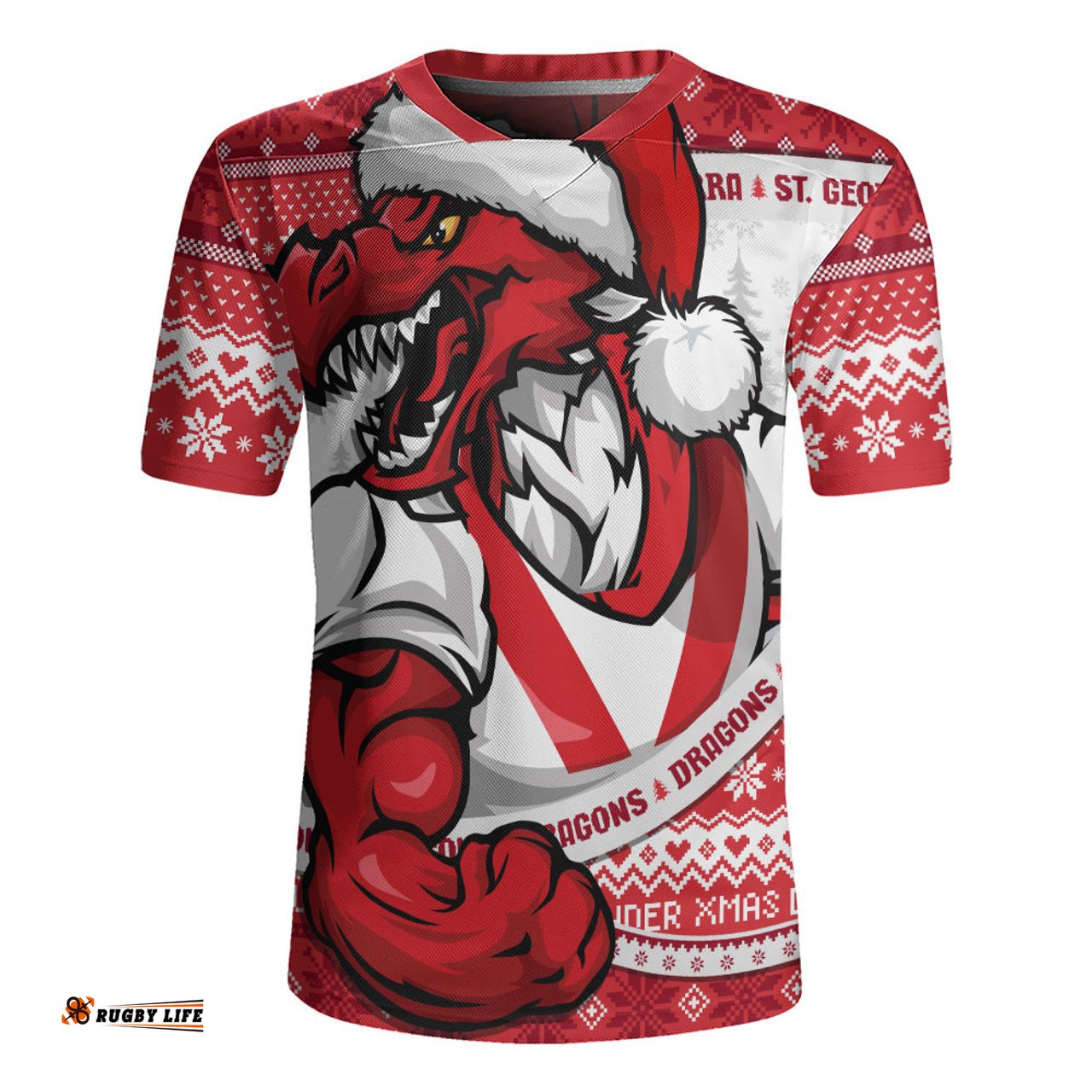 St. George Illawarra Dragons Ugly Knit Style For Christmas Game Fans Rugby Jersey