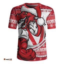 St. George Illawarra Dragons Ugly Knit Style For Christmas Game Fans Rugby Jersey