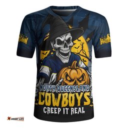 North Queensland Cowboys Dark Moon Rugby Halloween Battle Edition Rugby Jersey