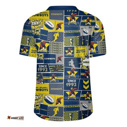 North Queensland Cowboys Team Of Us Die Hard Fan Supporters Comic Style Rugby Jersey
