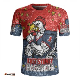 Sydney Roosters Custom Team With Dot And Star Patterns For Tough Fan Rugby Jersey