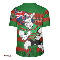 South Sydney Rabbitohs Custom For Die Hard Fan Australia Flag Scratch Style Rugby Jersey