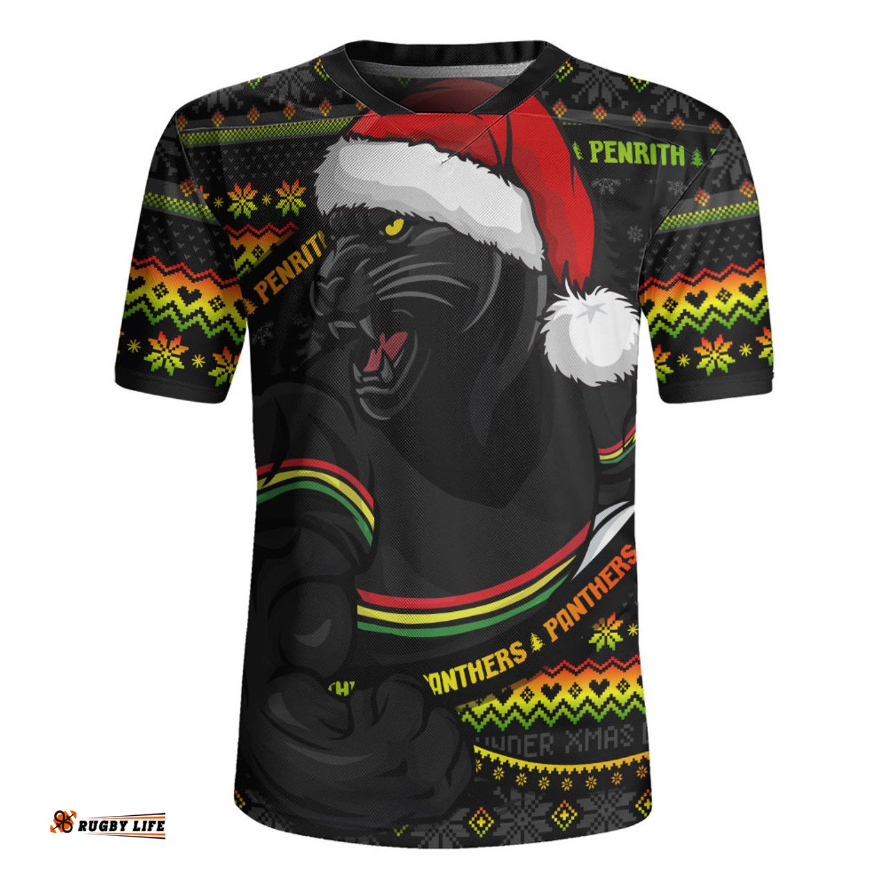 Penrith Panthers Ugly Knit Style For Christmas Game Fans Rugby Jersey