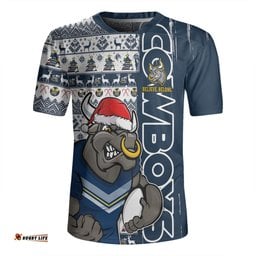 North Queensland Cowboys Merry Ugly Xmas Nordic Pattern Style Rugby Jersey