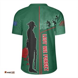 South Sydney Rabbitohs Anzac Day Lest We Forget Poppy Rugby Jersey
