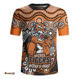 Wests Tigers Aboriginal Inspired Tough Fan Rugby For Life Rugby Jersey