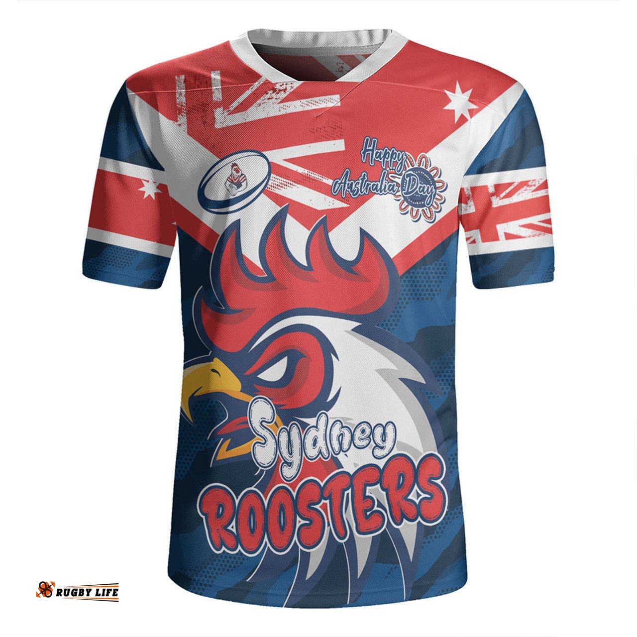 Sydney Roosters Happy Australia Day We Are One And Free Rugby Jersey