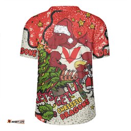 St. George Illawarra Dragons Christmas Custom Let's Get Lit Chrisse Pressie Rugby Jersey
