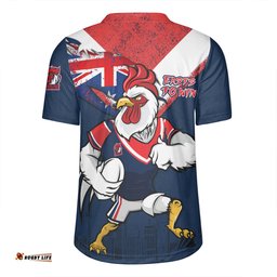 Sydney Roosters Custom For Die Hard Fan Australia Flag Scratch Style Rugby Jersey