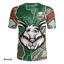 South Sydney Rabbitohs Grand Final Custom Custom Rabbitohs With Contemporary Style Of Aboriginal Painting Rugby Jersey