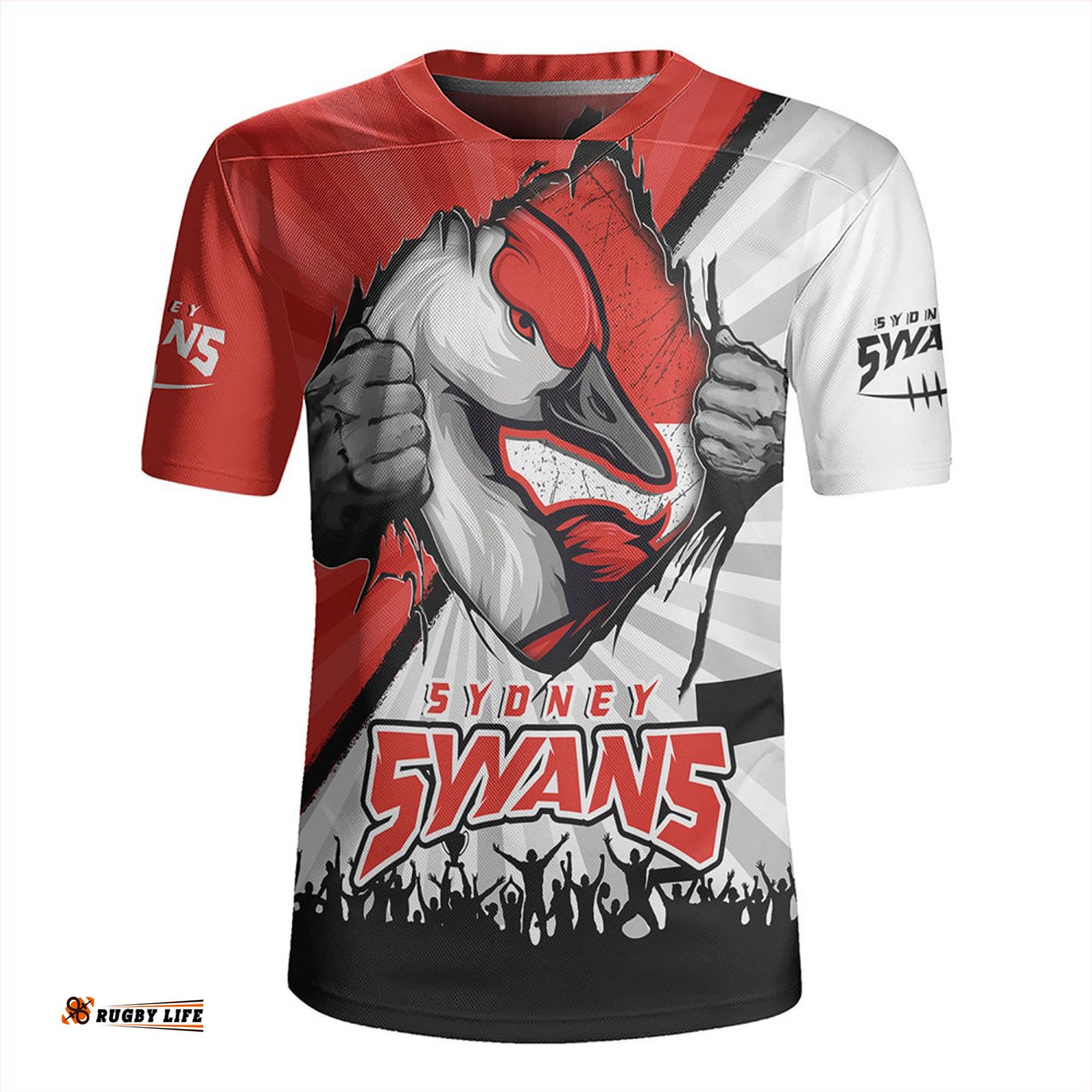 Sydney Swans Breaking Through Fan Design Rugby Jersey
