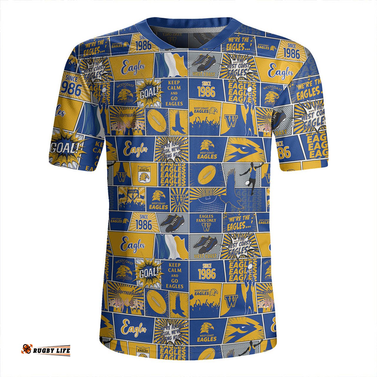 West Coast Eagles Legacy Of The Pride Comic Style Rugby Jersey